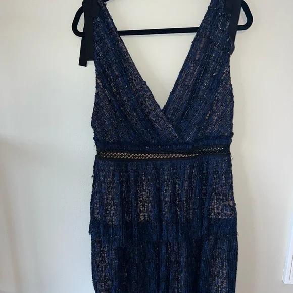 Self-Portrait | Dresses | Selfportrait Guipore Lace Elegant Navy Blue Lace  Dress | Poshmark